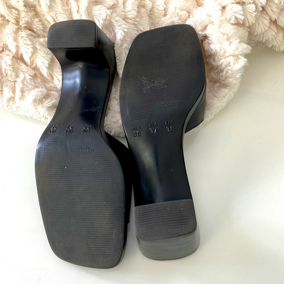 IDEA Ladies Open Toe Mules. Black Sandals. Wider Heel. Size 8. - Picture 5 of 14